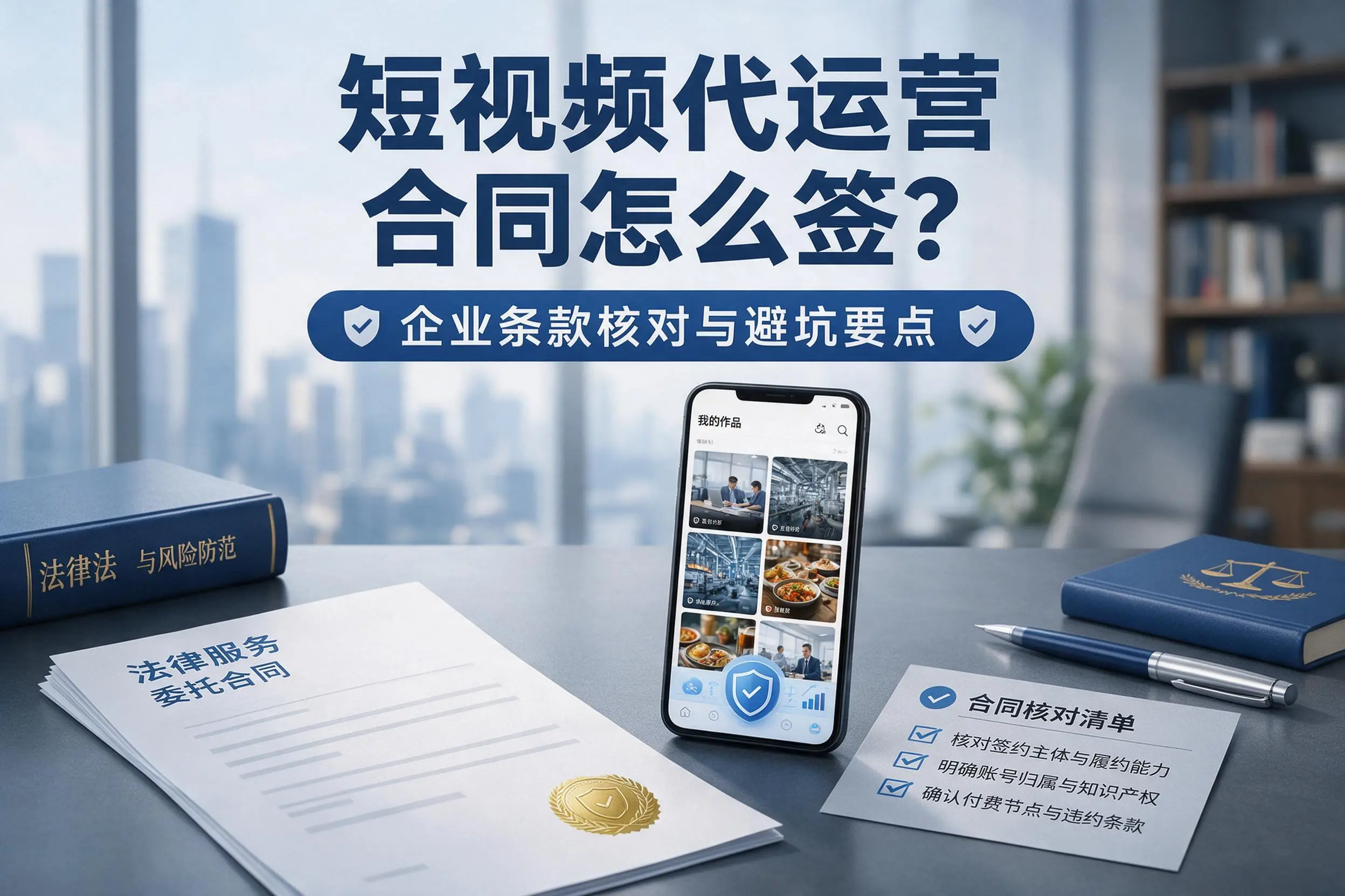 短视频代运营合同怎么签?东莞企业条款核对与避坑要点