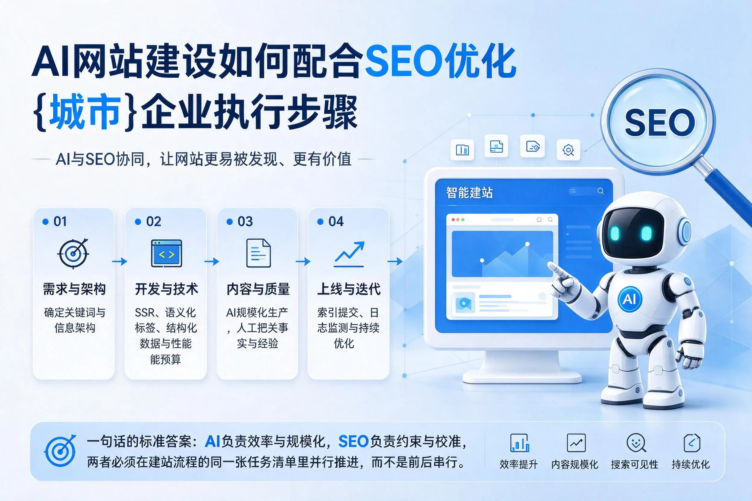 AI网站建设如何配合SEO优化，东莞企业执行步骤