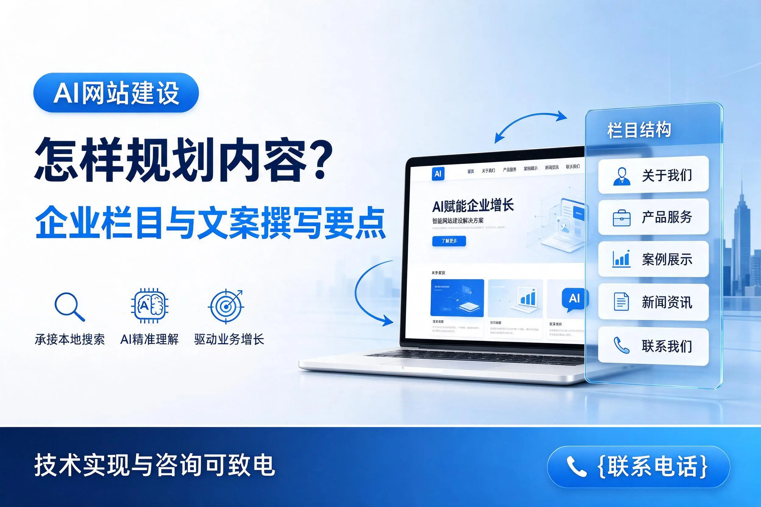AI网站建设怎样规划内容？东莞企业栏目与文案撰写要点